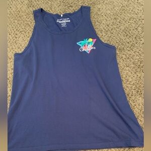 Chubbies Navy Tank with Tropical Print